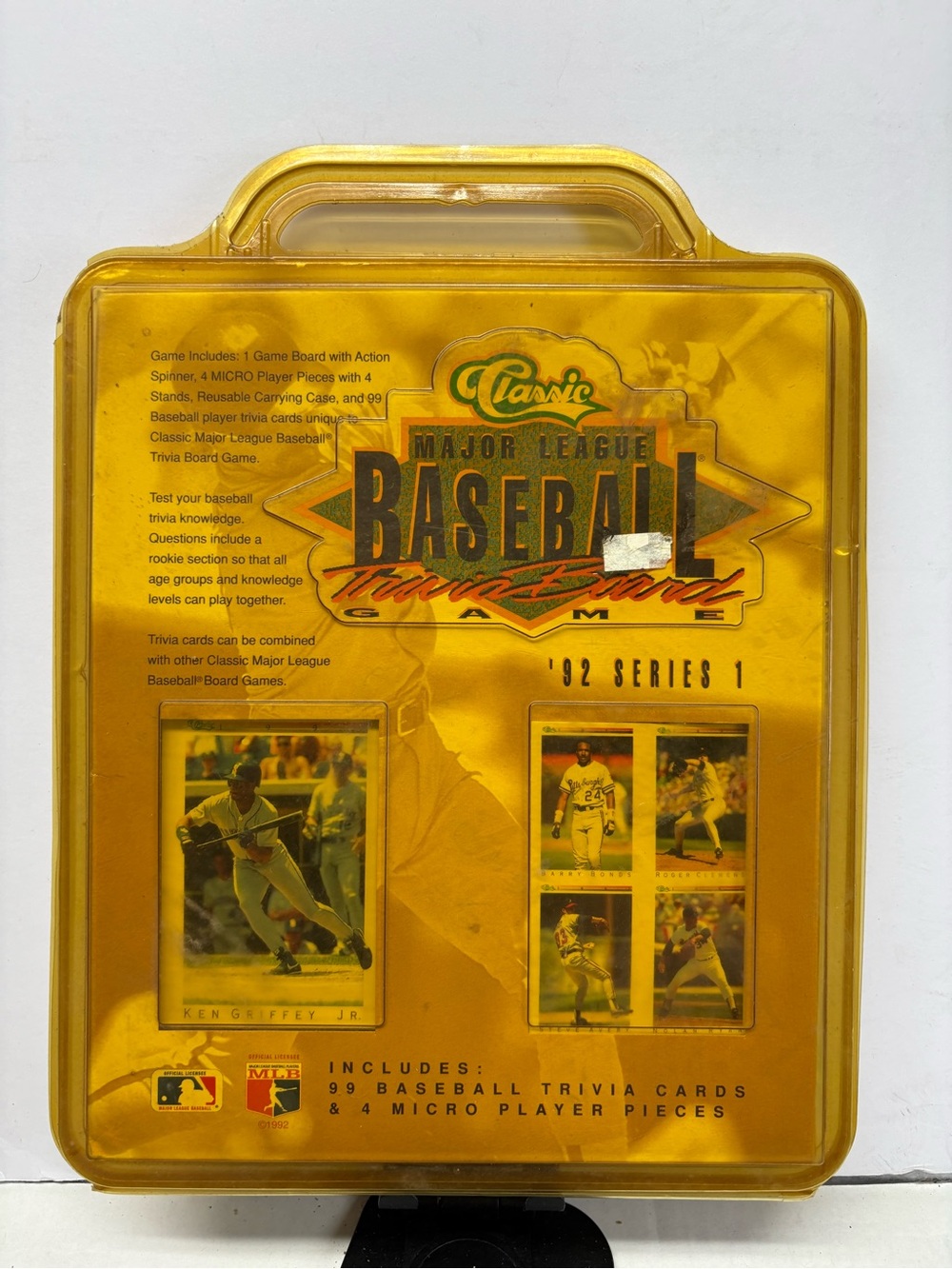 NEW 1992 CLASSIC MAJOR LEAGUE BASEBALL TRIVIA BOARD GAME SERIES 1 (MLB) 99-CARDS